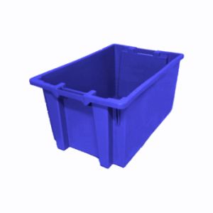 Ящик L 60см W 40см H 30см конусный, пластик синий