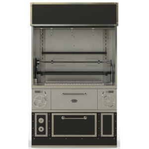 Гриль на углях GRILLVETT BRONX SA ROBATA HOOD 1300 комб.сталь, RAL9005
