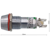 Лампа сигнальная L-616R 220V (сэч-0.45/0.25) красная